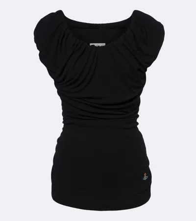 Vivienne Westwood Ginnie Jersey Top Rib Jersey Black M Women