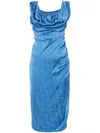Vivienne Westwood Safety-pin Jacquard Midi Dress In Blue
