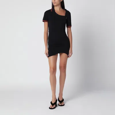 Vivienne Westwood Glory Black Cotton Piqué Polo Dress