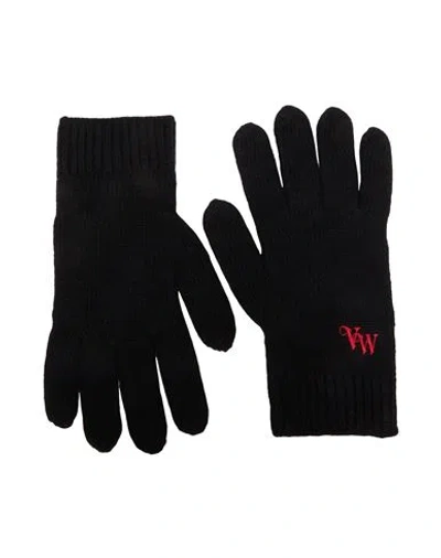 Vivienne Westwood Gloves Black Size L/xl Cashmere