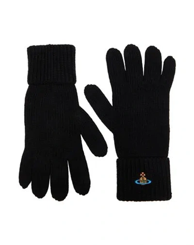 Vivienne Westwood Gloves Black Size L/xl Wool