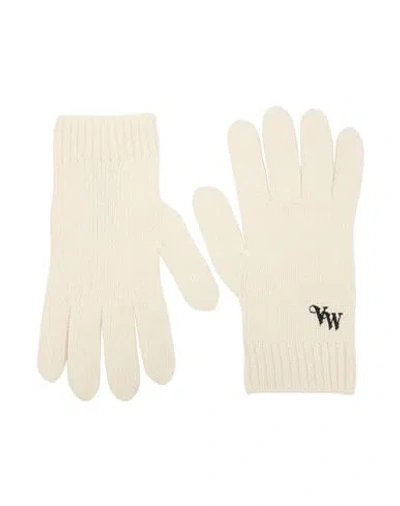 Vivienne Westwood Logo-embroidered Cashmere Gloves In White