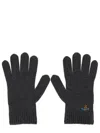Vivienne Westwood Gloves With Orb Embroidery In Black