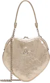 Vivienne Westwood Gold Belle Heart Frame Bag In R401 Gold