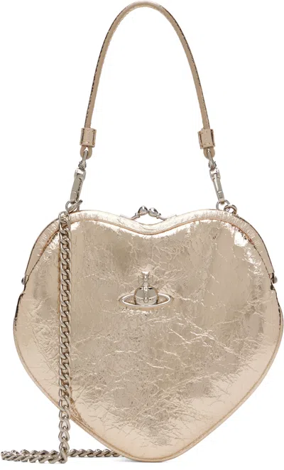 Vivienne Westwood Gold Belle Heart Frame Bag In R401 Gold