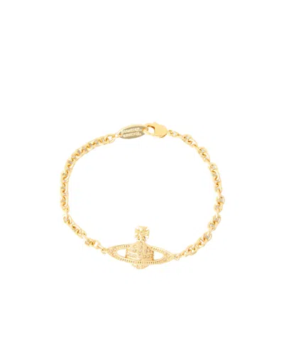 Vivienne Westwood Gold Crystal Orb Bracelet