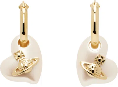 Vivienne Westwood Gold Florentia Earrings In R107 Gold/creamros