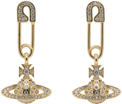 Vivienne Westwood Gold Lucrece Earrings In Gold White Cz