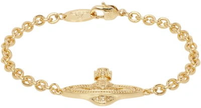 Vivienne Westwood Gold Mini Bas Relief Chain Bracelet
