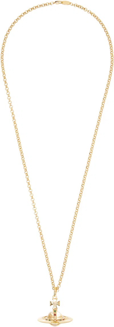 Vivienne Westwood Gold New Small Orb Pendant Necklace In Aw18-r001