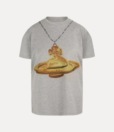 Vivienne Westwood Gold Orb Classic T-shirt Cotton Grey Xl Unisex In Gray
