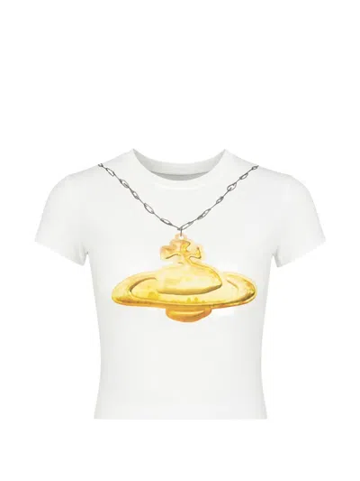 Vivienne Westwood Gold Orb Peru Graphic-print T-shirt In White