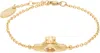 Vivienne Westwood Gold Pina Bas Relief Bracelet In Aw19-r108