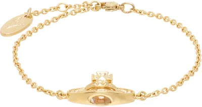 Vivienne Westwood Gold Pina Bas Relief Bracelet In Aw19-r108
