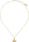 Vivienne Westwood Gold Pina Small Bas Relief Pendant Necklace In Aw19-r108
