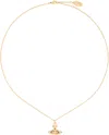 Vivienne Westwood Gold Pina Small Bas Relief Pendant Necklace In Aw19-r108