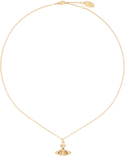 Vivienne Westwood Gold Pina Small Bas Relief Pendant Necklace In Aw19-r108