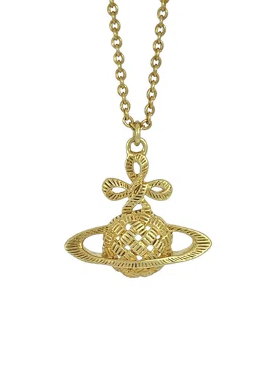 Pre-owned Vivienne Westwood Gold Ribbon Orb Necklace