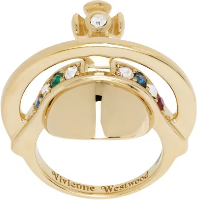 Vivienne Westwood Gold Solid Orb Ring In Aw24-r001