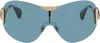 Vivienne Westwood Gold Tina Sunglasses In 467 Solid Dark Blue