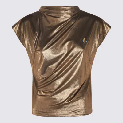 VIVIENNE WESTWOOD GOLD VISCOSE TOP