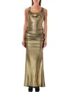 Vivienne Westwood Liz Jersey Dress Disco Jersey Gold Xs Women