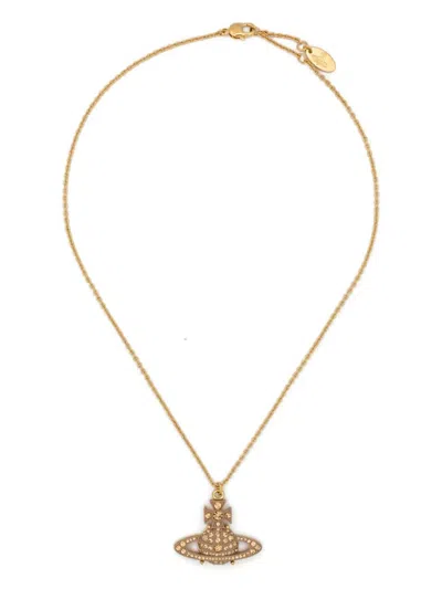Vivienne Westwood Golden Logo Pendant Necklace