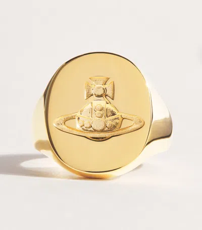 Vivienne Westwood Gold-plated Sterling Silver Orb Signet Ring