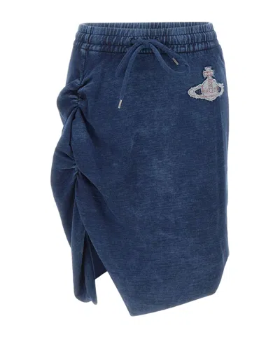 Vivienne Westwood Gonna 'mini Side Panther' In Blue