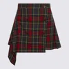 Vivienne Westwood Asymmetric Wrap Skirt With Check Pattern And Button Fastening
