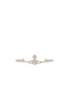Vivienne Westwood Grace Bas-relief Open Bangle In Yellow