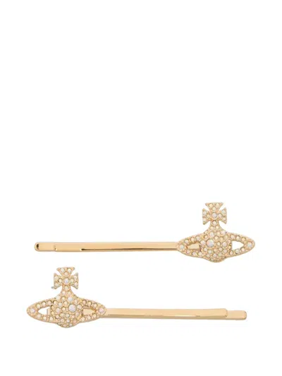 Vivienne Westwood Grace Bobby Hair Pin In Gold