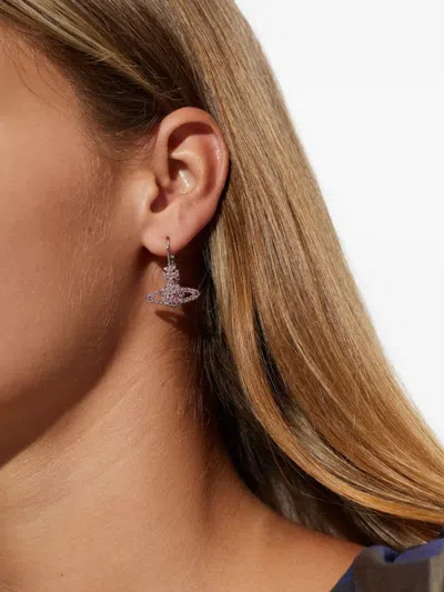 Vivienne Westwood Grace Crystal-embellished Earrings In Silver