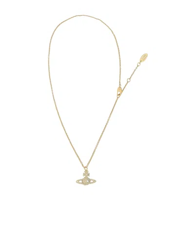 Vivienne Westwood Grace Light Embossed Pendant Necklace In Yellow