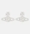 Vivienne Westwood Grace Orb Embellished Earrings In Silver