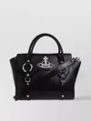 Vivienne Westwood Grain Smooth Stud Strap In Black