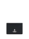 Vivienne Westwood Logo-plaque Bi-fold Wallet In Black