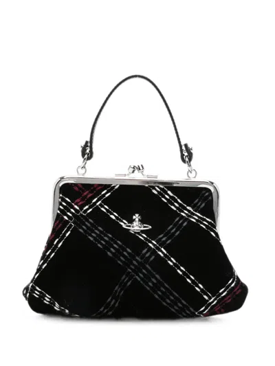 Vivienne Westwood Granny Check Mini Bag In Black