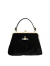 Vivienne Westwood Granny Frame Clutch Bag In Black
