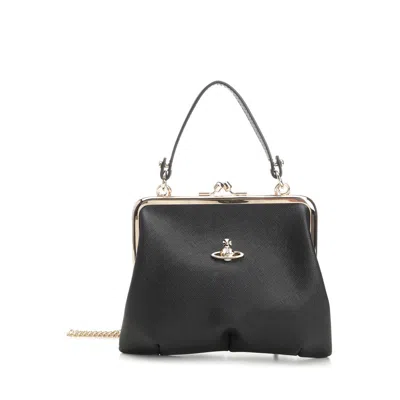Vivienne Westwood Granny Frame Purse Bags In Black
