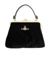 Vivienne Westwood Granny Frame Clutch Bag In Black