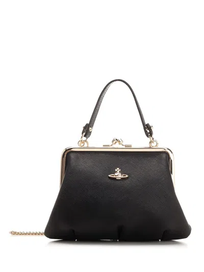 Vivienne Westwood Granny Frame Handbag In Black