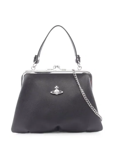 Pre-owned Vivienne Westwood Granny Frame Handbag In Black