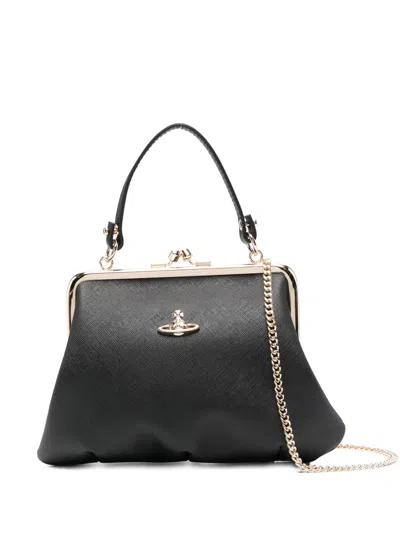 Vivienne Westwood Granny Frame Orb-detail Mini Bag In Black