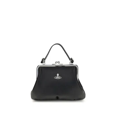 Vivienne Westwood Granny Frame Purse Bag In Black