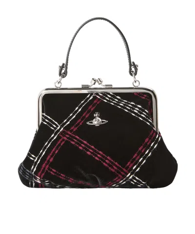 Vivienne Westwood Granny Frame Purse Bag In Black