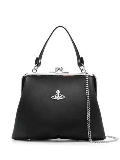 Vivienne Westwood Granny Frame Purse Bag In Black