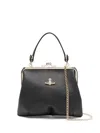 Vivienne Westwood Black Granny Frame Clutch In Black