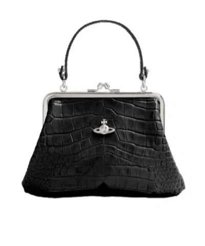 Vivienne Westwood Granny Frame Purse In Black