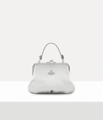 Vivienne Westwood Granny Frame Purse Faux Leather Silver One Size Women
